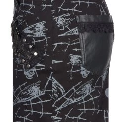 Punk Rave Women's Stuff Gothic Skull Printed Skirt