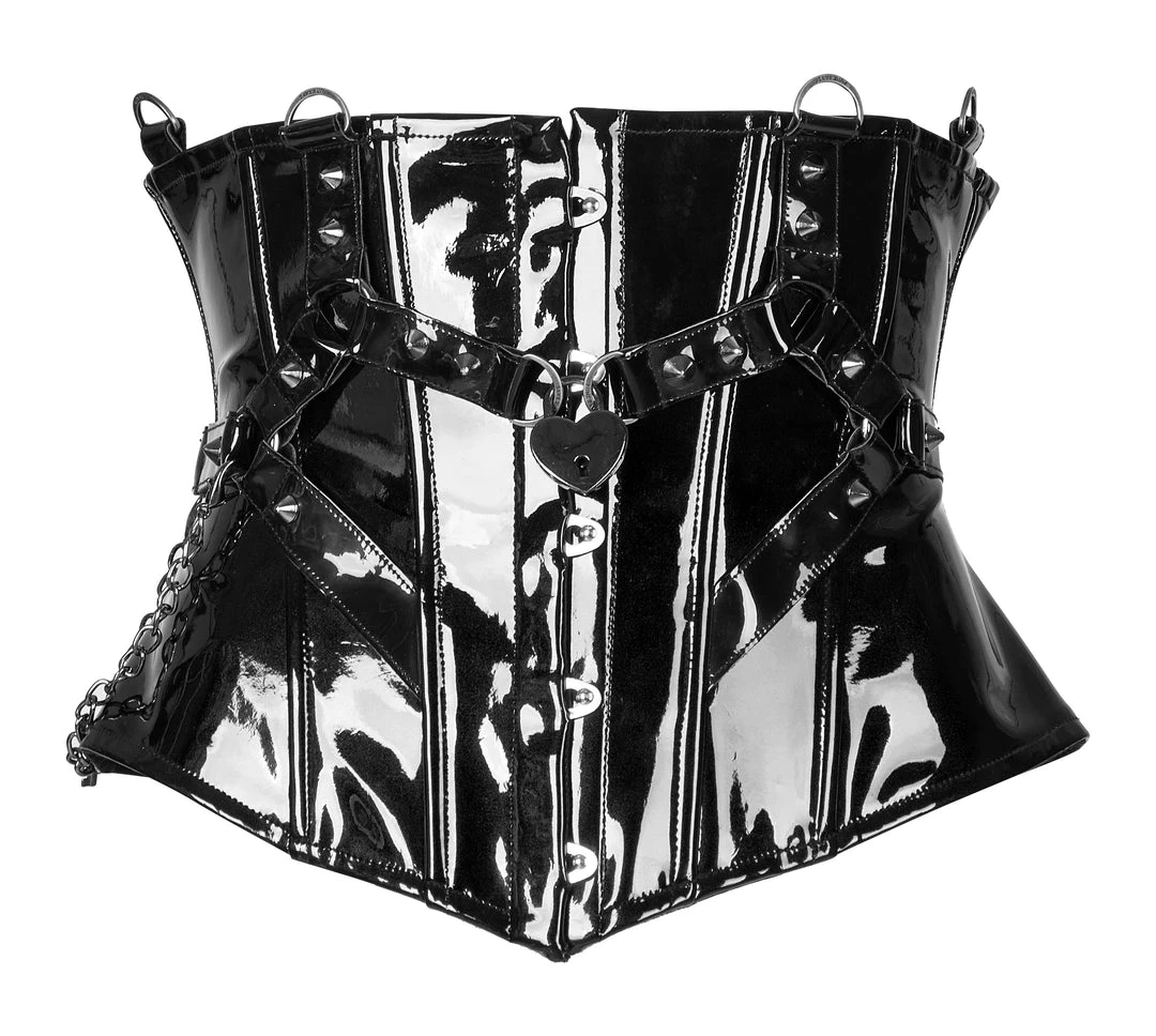 Punk Rave Women's Stuff Gothic Patent Leather Corset 8 Punk Rave Women's Stuff Gothic Patent Leather Corset