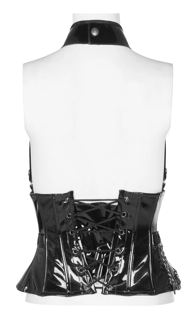 Punk Rave Women's Stuff Gothic Patent Leather Corset 11 Punk Rave Women's Stuff Gothic Patent Leather Corset