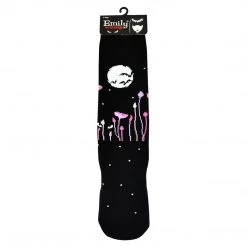 Accessories Emily The Strange Moon Knitted Cotton Crew Socks