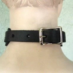 Ape Leather Spiked Bondage Choker With Long Spikes And O-Ring