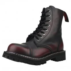 Angry Itch 8-Hole - Burgundy Rub-Off Leather Boots Men's Stuff