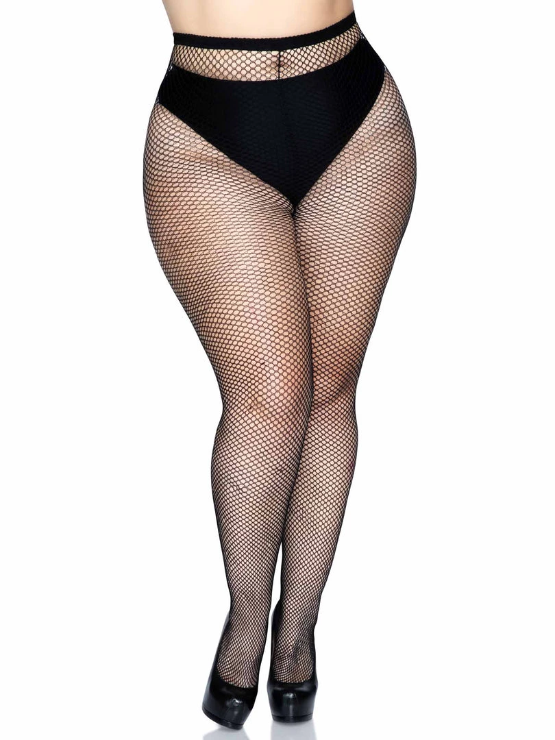 Leg Avenue Stockings & Leggings Backseam Fishnet Pantyhose -Black Plus Size 3 Leg Avenue Stockings & Leggings Backseam Fishnet Pantyhose -Black Plus Size
