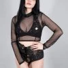 The Pretty Cult American Witch Mesh Crop Top