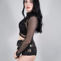 The Pretty Cult American Witch Mesh Crop Top