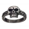 INOX Men's Stuff Antiqued Stainless Steel Skull Ring