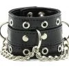 Funk Plus Wristbands And Cuffs Leather Bracelet With D-ring And Chain