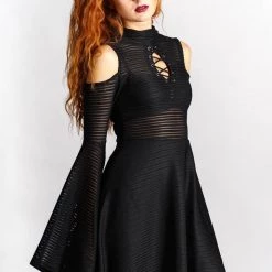 Killstar Between The Lines Skater Dress Women's Stuff