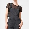 Killstar Women's Stuff Blackbell Denim Overalls 2 Killstar Women's Stuff Blackbell Denim Overalls