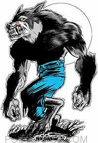 Poster Pop Ben Von Strawn Wolfman Sticker 3 Poster Pop Ben Von Strawn Wolfman Sticker
