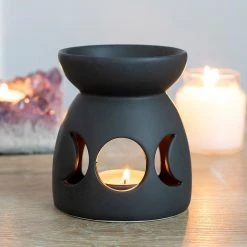 Gothic Gifts Black Triple Moon Cut Out Oil Burner Gift Ideas