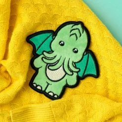 LuxCups Creative Fuzzy Cute-thulhu Patch Patches