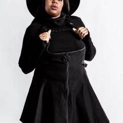 Killstar Dazed & Confused Suspender Skirt [BLACK] Women's Stuff