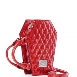 Lux De Ville Bags & Backpacks Elvira Coffin Mini Tote Venom Red Sparkle