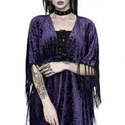 Killstar Women's Stuff Fang Velvet Kimono