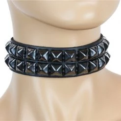 Funk Plus 2 Row 1/2" Stud Choker Chokers And Collars