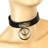 Funk Plus Chokers And Collars Leather Double Ring Choker