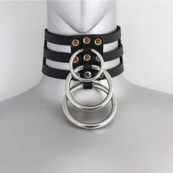 Funk Plus Triple Silver Ring Choker - Silver Rings