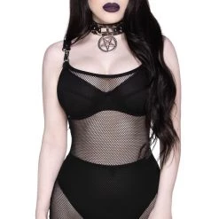 Killstar Feral AF Fishnet Dress - Black Women's Stuff