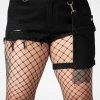 Killstar Fury Road Denim Garter Shorts 1 Killstar Fury Road Denim Garter Shorts