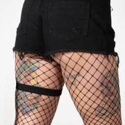 Killstar Fury Road Denim Garter Shorts