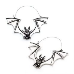 BodyVibe Flying Vampire Bat Plug Hoops Jewelry