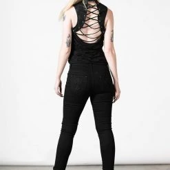 Killstar Women's Stuff Hardy Lace-Up Vest Top