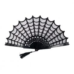 Kreepsville666 Accessories Spiderweb Lace Hand Fan