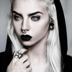 Rogue And Wolf Hecate Ring In Slate Steel