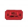 Project Pinup Hell Admit One 666 Gothic Iron On Embroidered Patch Gift Ideas