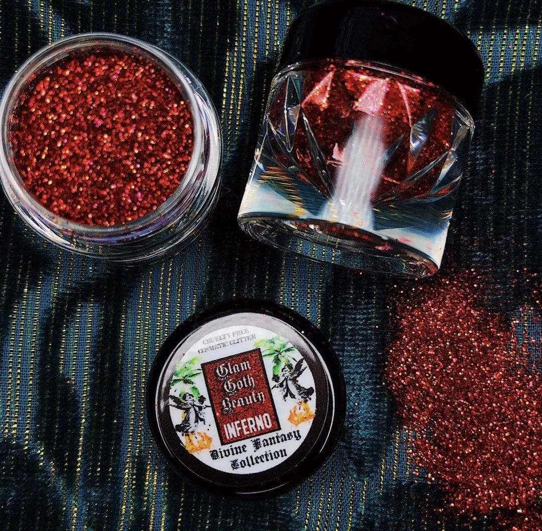 Glam Goth Beauty Inferno - Red Body Glitter 3 Glam Goth Beauty Inferno - Red Body Glitter
