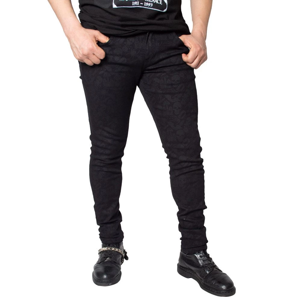 Kreepsville666 Death Repeat Black Skinny Jeans Men's Stuff 3 Kreepsville666 Death Repeat Black Skinny Jeans Men's Stuff