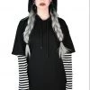 Killstar Jax Hooded Top - Black & White Men's Stuff