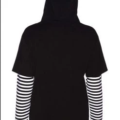 Killstar Jax Hooded Top - Black & White Men's Stuff