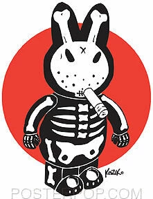 Poster Pop Gift Ideas Kozik Bone Bunny Sticker 3 Poster Pop Gift Ideas Kozik Bone Bunny Sticker