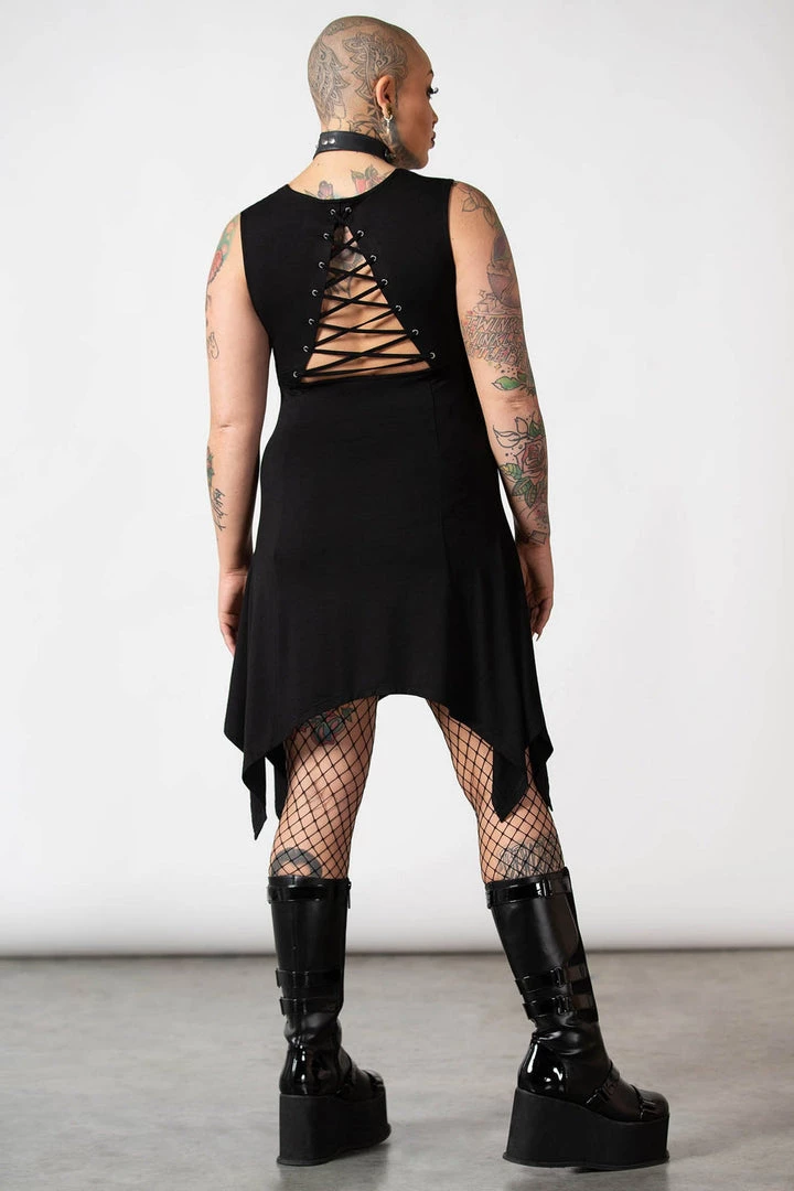 Killstar Women's Stuff Lawless Lace-Up Dress 8 Killstar Women's Stuff Lawless Lace-Up Dress