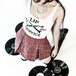 Lip Service Punk & Disorderly Skirt - Red Plaid