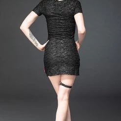 Queen Of Darkness Leather-Look Mini Dress Wit Burned Look Women's Stuff 12 Queen Of Darkness Leather-Look Mini Dress Wit Burned Look Women's Stuff