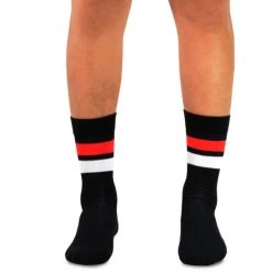 TeeHee Gift Ideas Men's Cotton Crew Skulls And Stripes With Red Accent 5-Pack