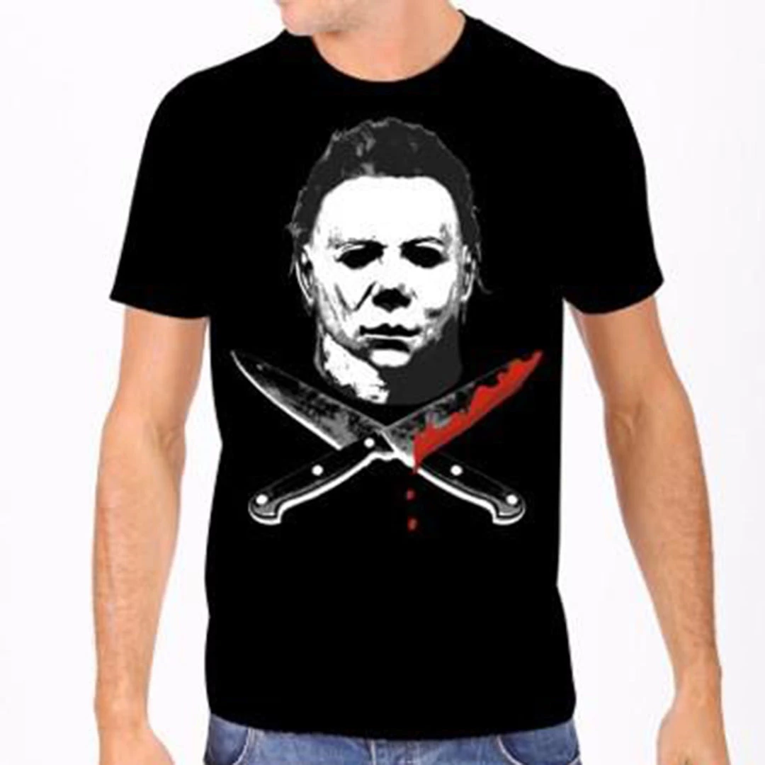 Rock Rebel Michael Myers Cross Knives Tee Men's Stuff 3 Rock Rebel Michael Myers Cross Knives Tee Men's Stuff