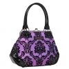 Rock Rebel Mistress Kisslock Bag In Purple Bags & Backpacks