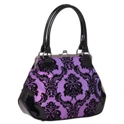 Rock Rebel Mistress Kisslock Bag In Purple Bags & Backpacks