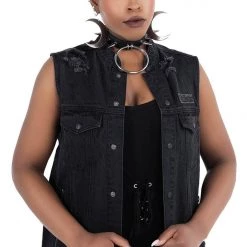 Killstar Nightrider Denim Vest 11 Killstar Nightrider Denim Vest