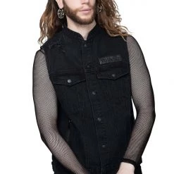 Killstar Nightrider Denim Vest 13 Killstar Nightrider Denim Vest