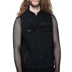 Killstar Nightrider Denim Vest 14 Killstar Nightrider Denim Vest