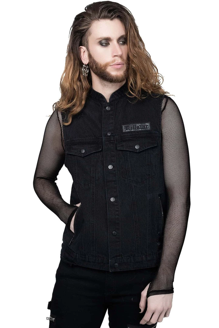 Killstar Nightrider Denim Vest 8 Killstar Nightrider Denim Vest