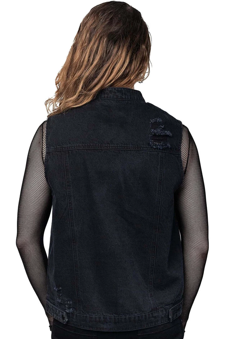 Killstar Nightrider Denim Vest 10 Killstar Nightrider Denim Vest