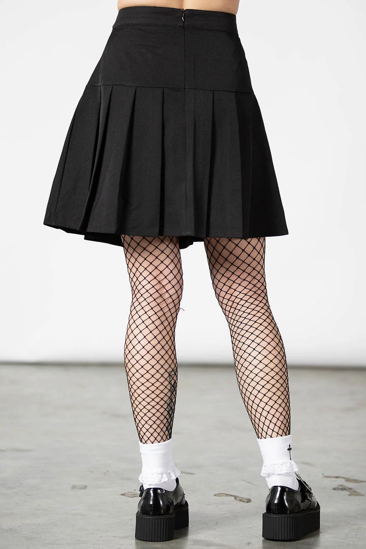 Killstar Women's Stuff No Lip Pleated Skirt 4 Killstar Women's Stuff No Lip Pleated Skirt