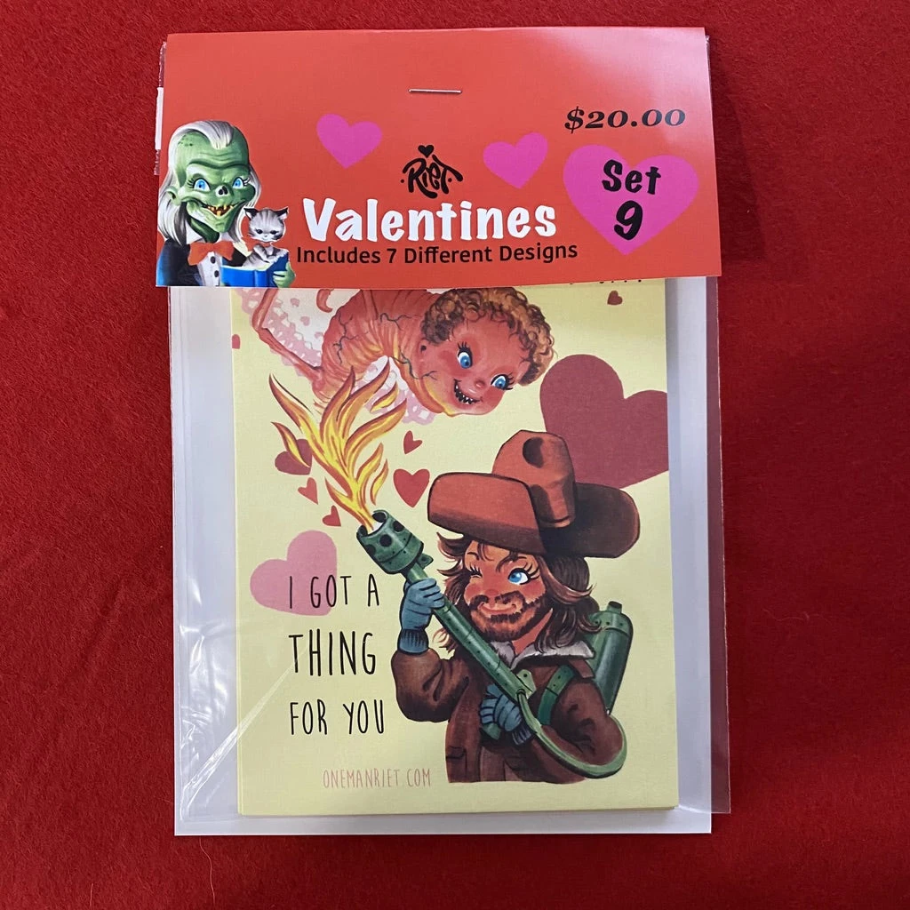 One Man Riet Other Horror Valentine Cards - Set 9 3 One Man Riet Other Horror Valentine Cards - Set 9