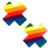 Neva Nude Pride Rainbow Glitter X Nipztix Pasties Nipple Covers Accessories